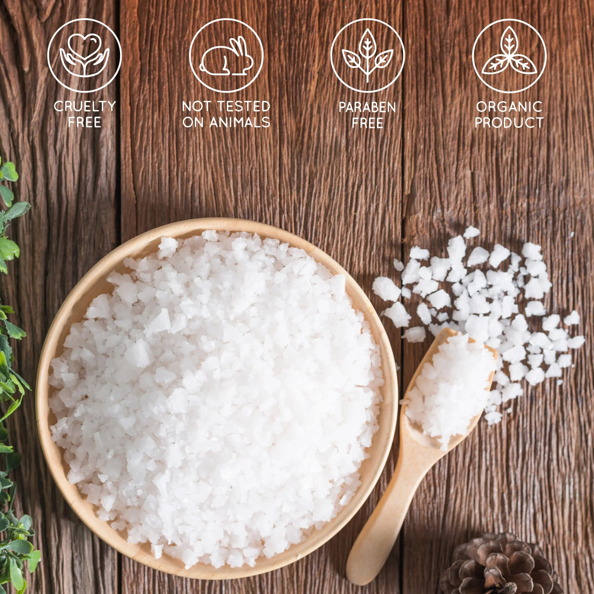 Magnesio, Sales de Epsom Naturales: Para Baño de Pies y Exfoliación, Piernas Cansadas, Mejora la Circulación e Hidrata la Piel | Baño Muscular Deportistas, 2.5 kg