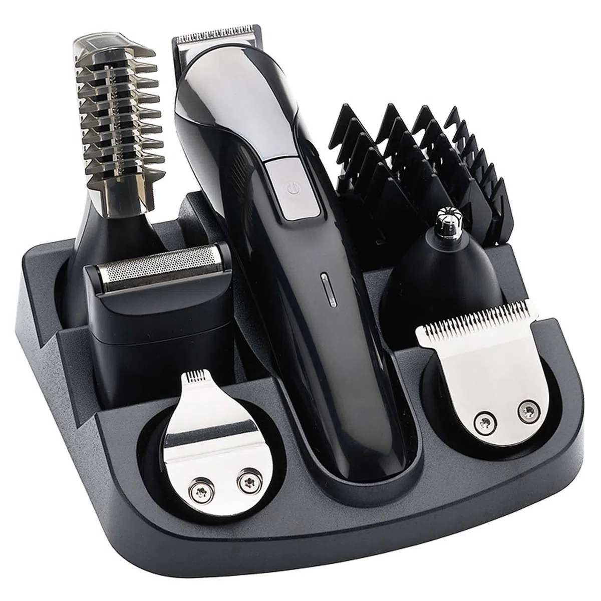 Colexy Barttrimmer Herren Haarschneidemaschine Set, 12-in-1 Haarschneider Pflegegeset Nashaartrimmer Körperhaartrimmer präzise Rasierer elektrische Herren, Wiederaufladbarer & Wasserdichter