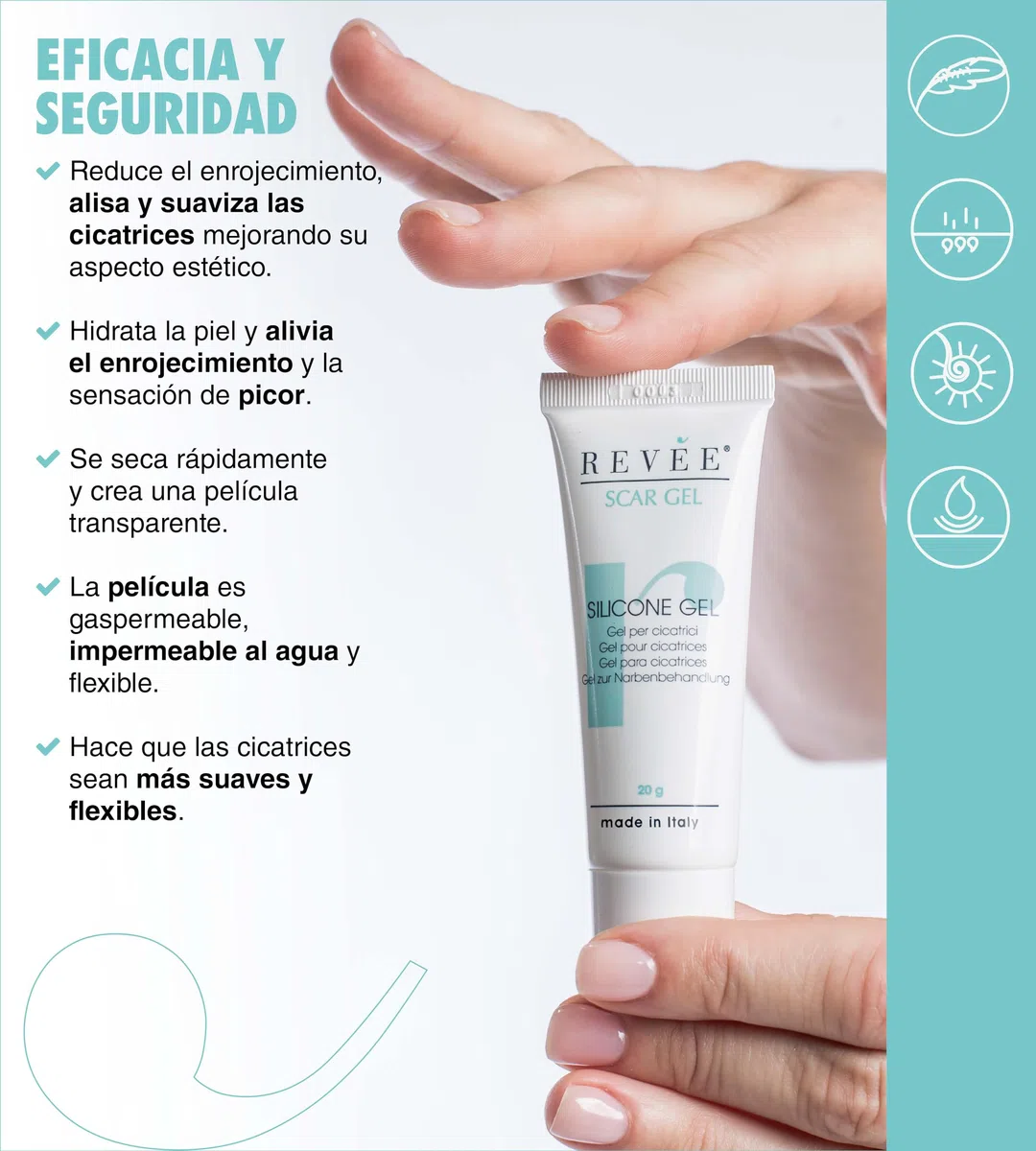 Revée Scar Gel - Reducción de cicatrices - 20 Gr