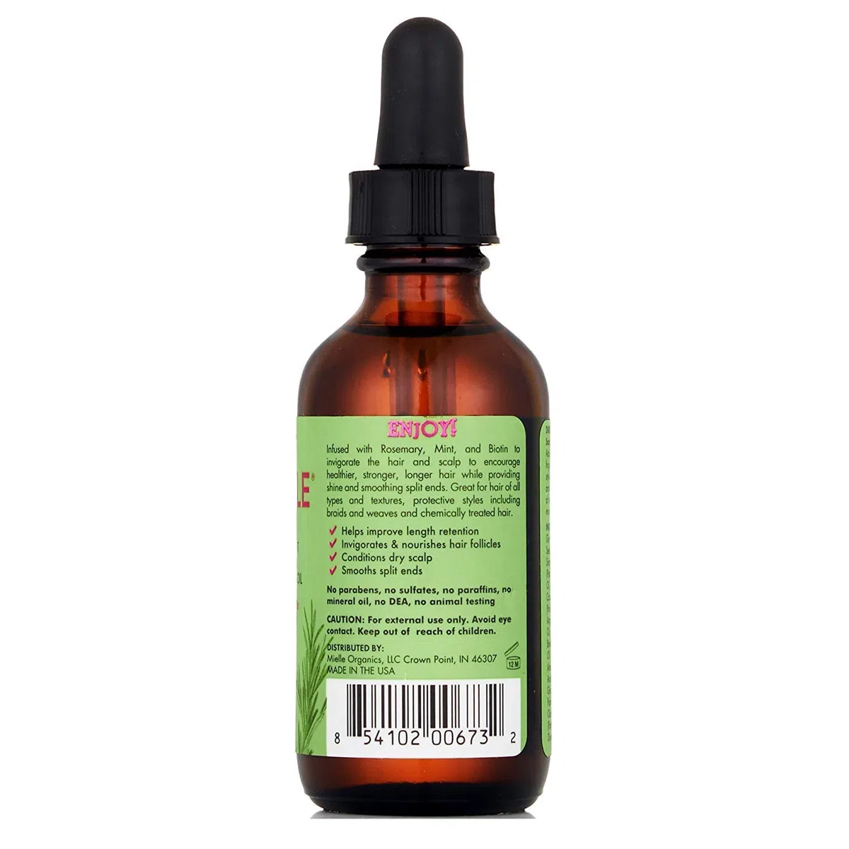 Mielle/aceite de romero y menta/aceite para fortalecer el cuero cabelludo y el cabello/crecimiento del cabello saludable/59 ml (2 oz) / (paquete de 3)