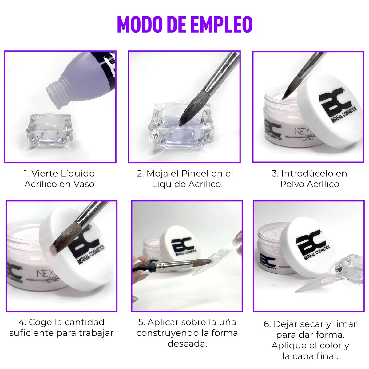 Liquido Acrilico Monomero para uñas acrilicas 500ml | Secado Rapido | Líquido Acrílico Premium 500ml Professional (Secado Rápido) |Bernal Cosmetics