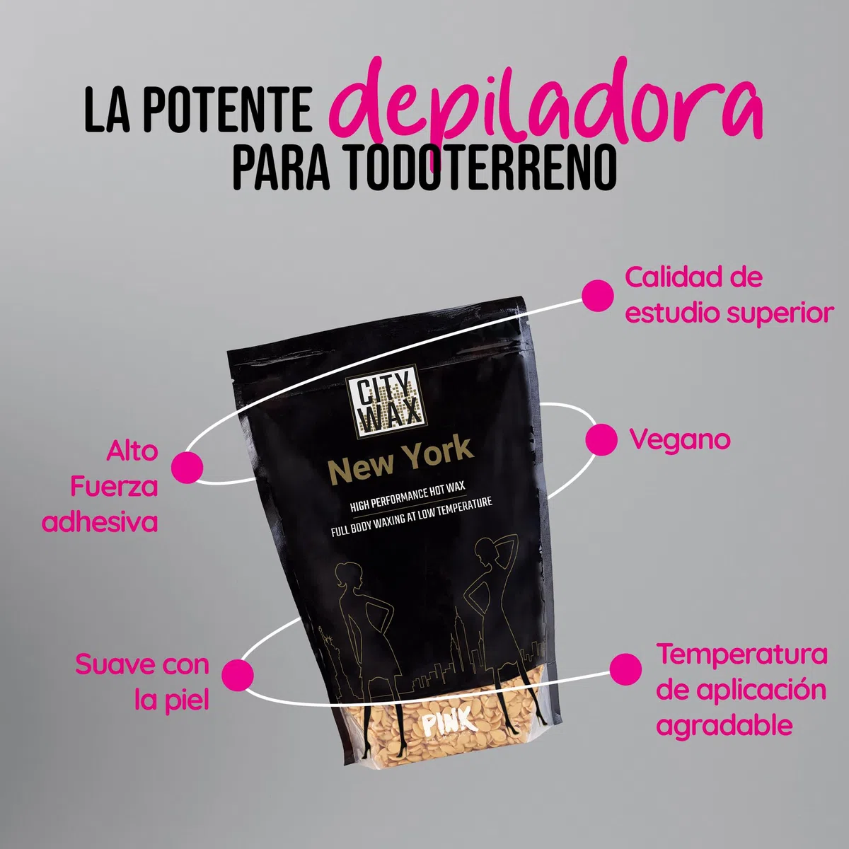 NEW YORK CITY WAX Cera para depilación 1kg - Depilación suave de cuerpo completo a partir de 2 mm de longitud de cabello con perlas de cera de calidad profesional - Frijoles de cera - Bikini brasileño