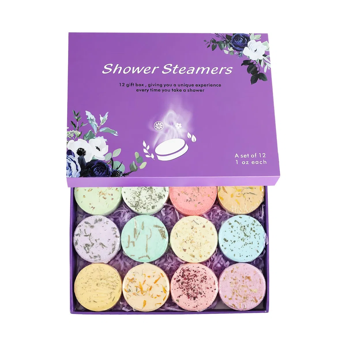 Vaporizadores de ducha para aromaterapia, 12 piezas, 4,8 cm en casa, ducha, fragancia relajante, uso en el baño, aromaterapia, bienestar, regalo