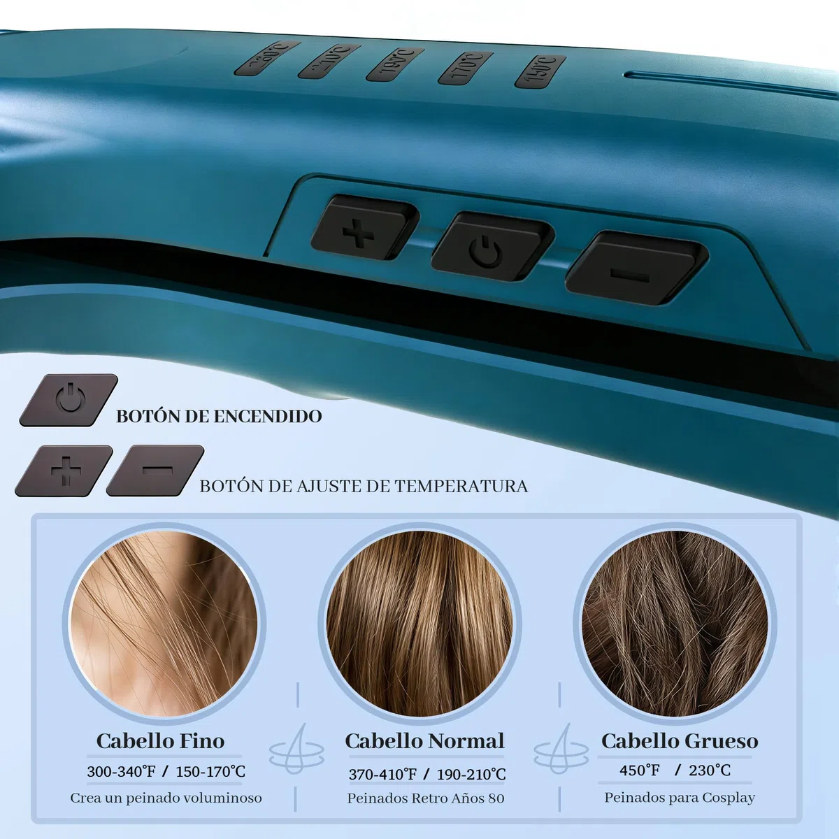 Plancha de crimpar SAOSA Volumizing Crimper con placas de cerámica de titanio Styling Tools for Women Girls(Verde)