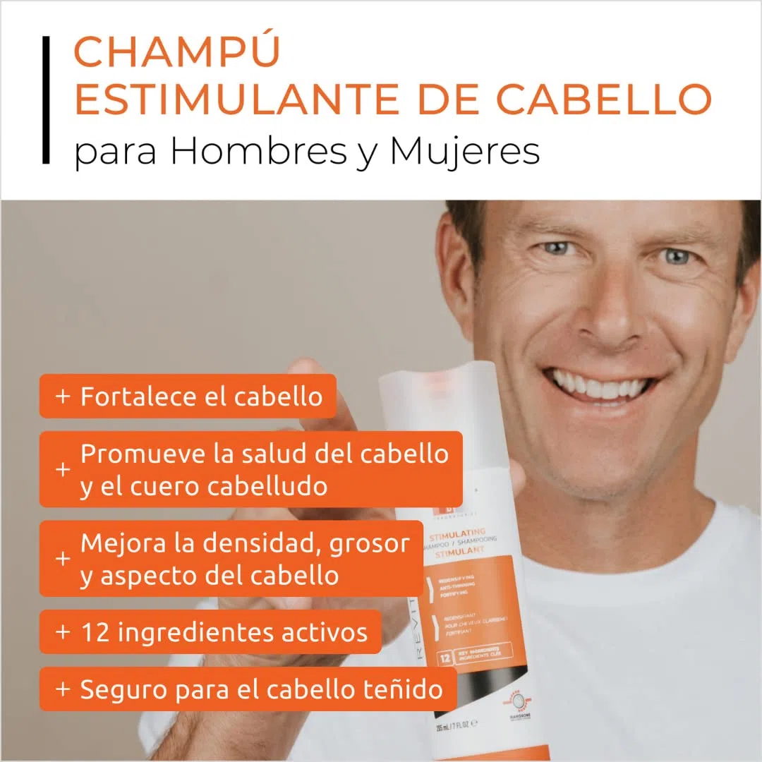 DS Laboratories Revita Champú para Adelgazamiento del Cabello - Apoya el Crecimiento, Fortalece y Espesa el Cabello - Sin Sulfato, Bloqueador de DHT (205 ml)