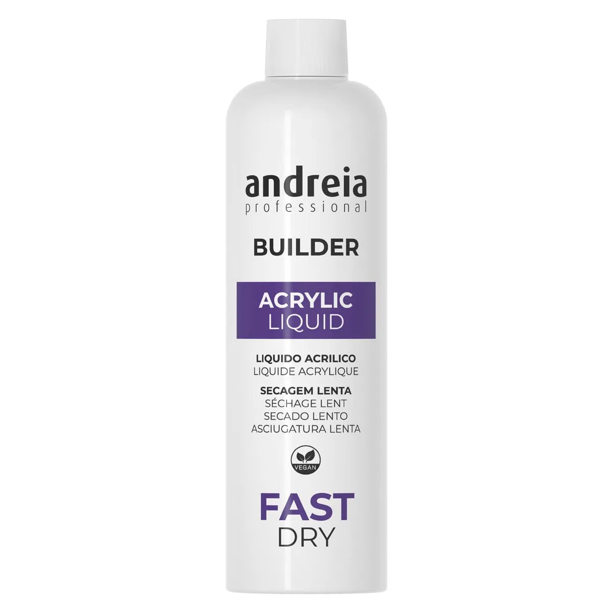 Andreia Professional Monómero acrílico profesional para constructores de uñas líquido, secado rápido, 250 ml, para profesionales, secado rápido, extensiones de adherencia fuerte de calidad de salón