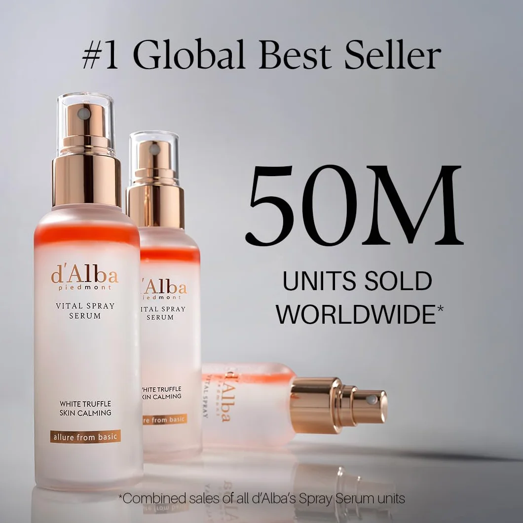 d'alba | Sérum en aerosol italiano con trufa blanca, vitalizante, brillante, hidratante y calmante, en aerosol facial, solución para pieles rojas y sensibles, Vital, skincare coreano