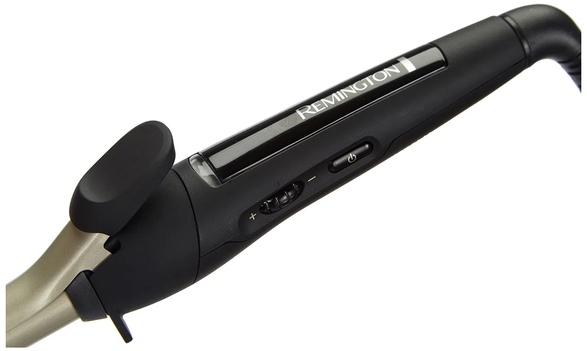 Remington Rizador de Pelo Pro Spiral Curl, Ondulador de Pelo con Pinza de 19 mm, Crea Rizos Definidos, Cerámica Anti-estática, Turmalina, Iónico, 8 Temperaturas hasta 210°C, Punta Fría, CI5319