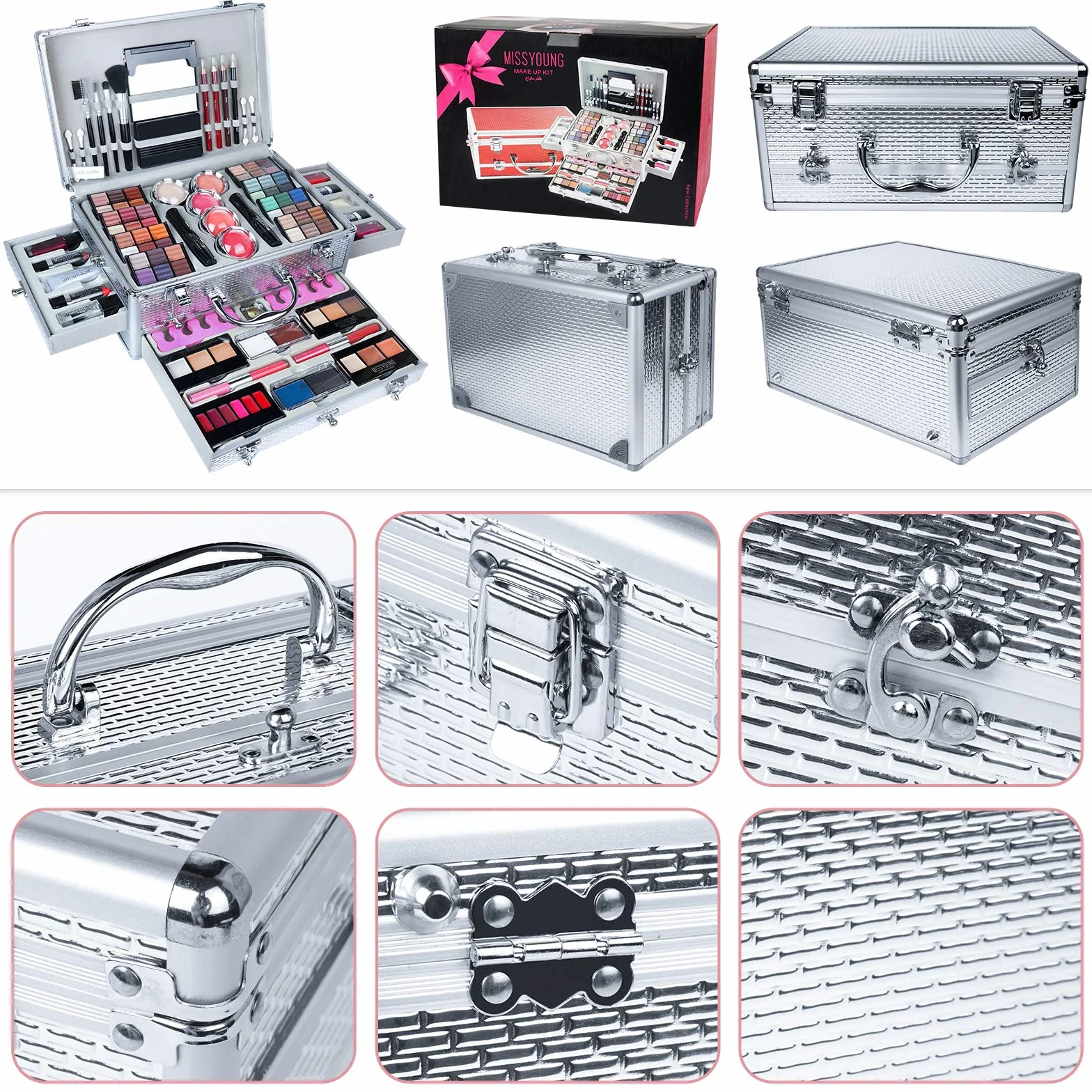 Juego de Maquillaje Set Estuche de Maquillaje Paleta Kit Completo Caja con Sombras de ojos, Rubor, Brillo labios - Belleza Profesional Cosmético de Caja Belleza Juego de Regalos #3