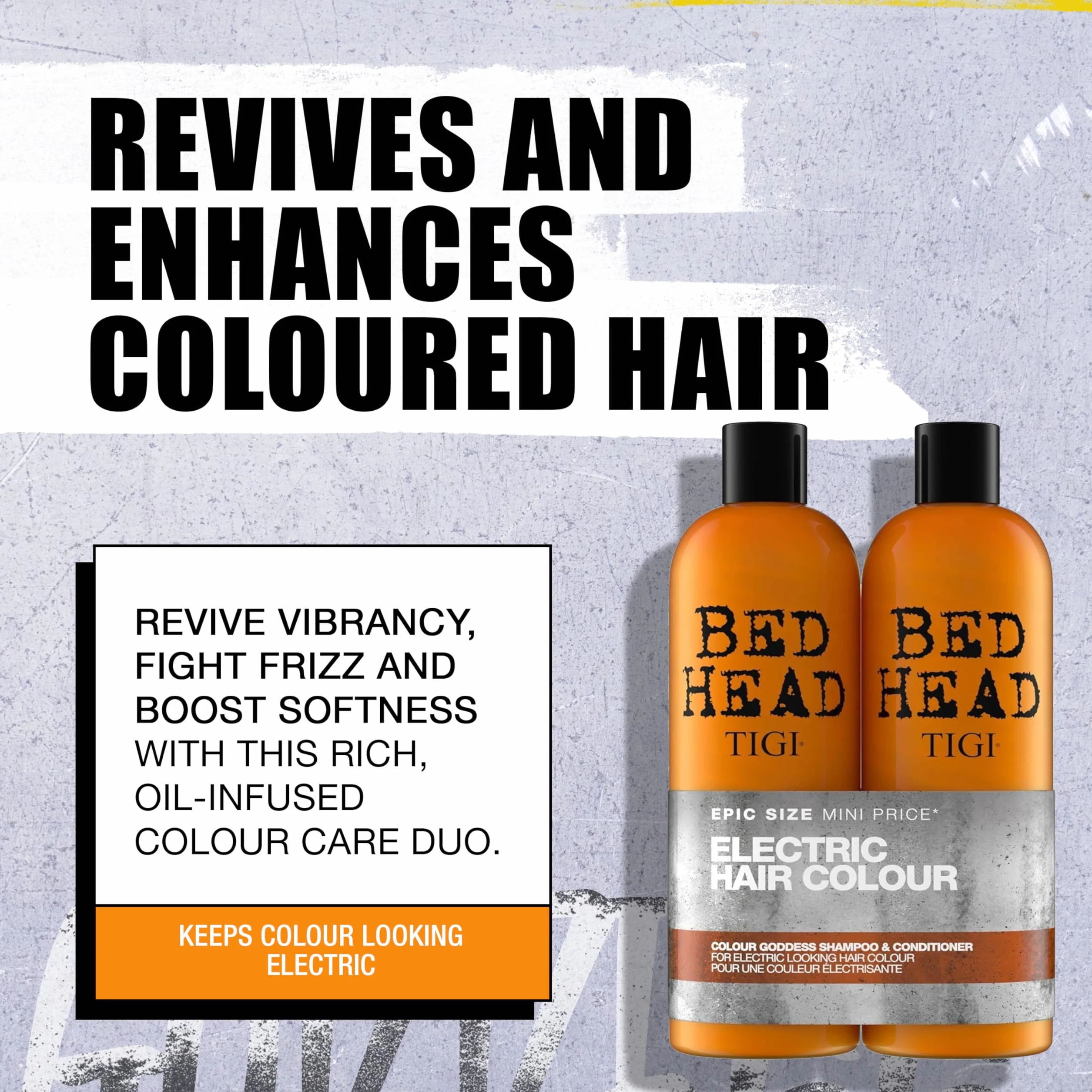 Bed Head by Tigi – Colour Goddess, champú y acondicionador para pelo teñido, 2 x 750 ml