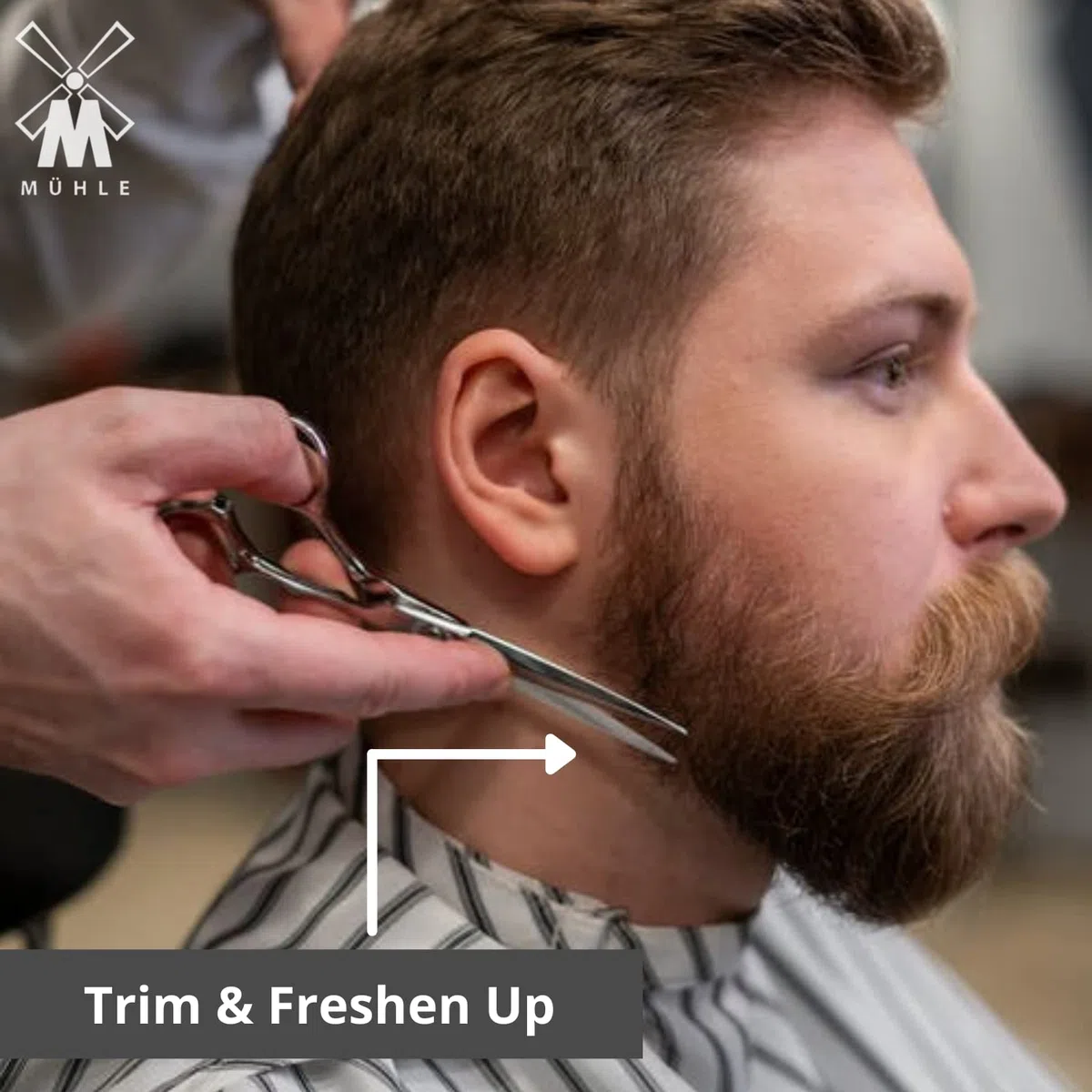 Tijeras para Barba y Bigote Acero Inoxidable Mühle