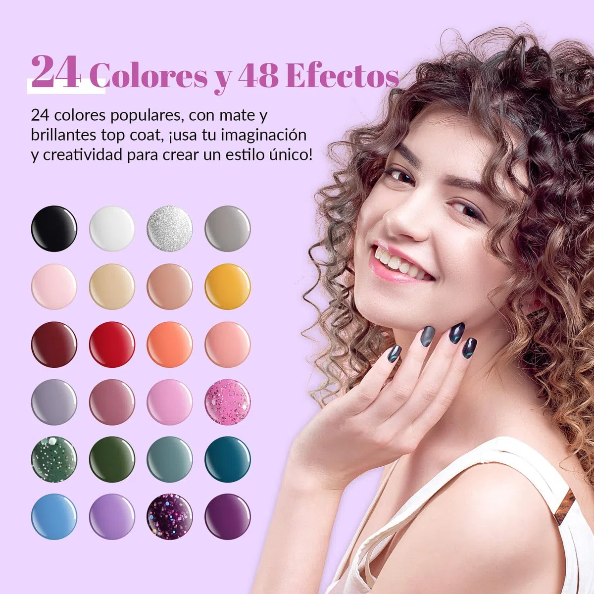 Phoenixy Uñas Semipermanentes Kit Completo con 36W U V/LED Lámpara 24 Colores Esmaltes Semipermanentes con Herramientas Kit Uñas Semipermanentes para Principiantes