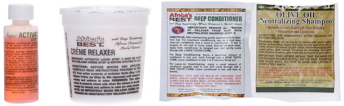 Africa's Best Super No-lye Dual Conditioning Relaxer System, (Pack of 2) by Africa's Best