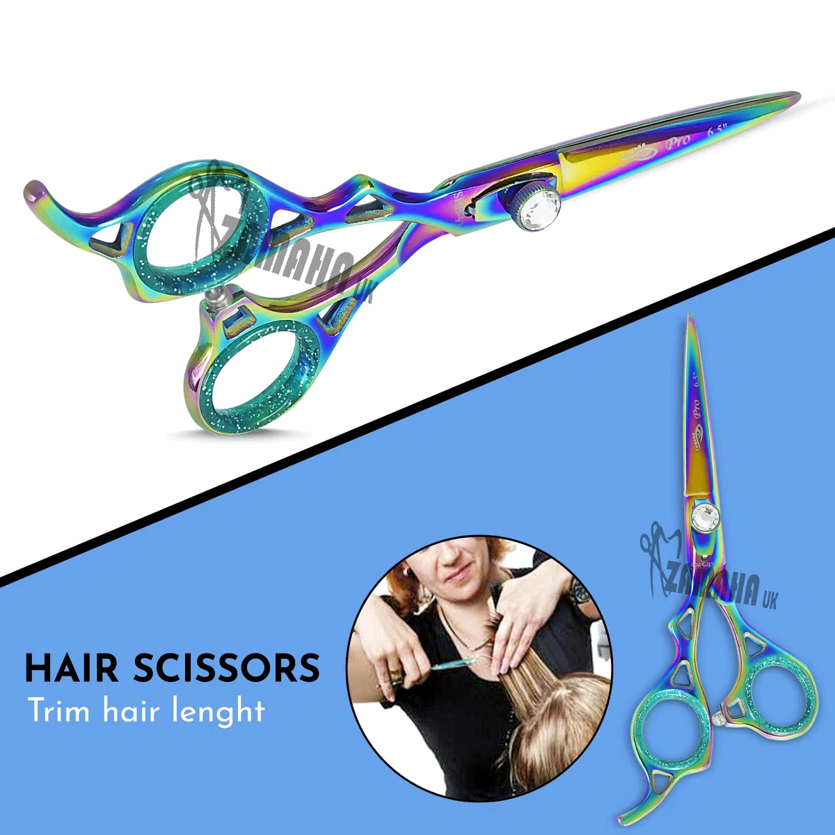 Tijeras profesionales de peluquería para zurdos, tijeras de adelgazamiento, tijeras de peluquería, tijeras de pelo de 6.5 pulgadas, tijeras de adelgazamiento para hombres y mujeres