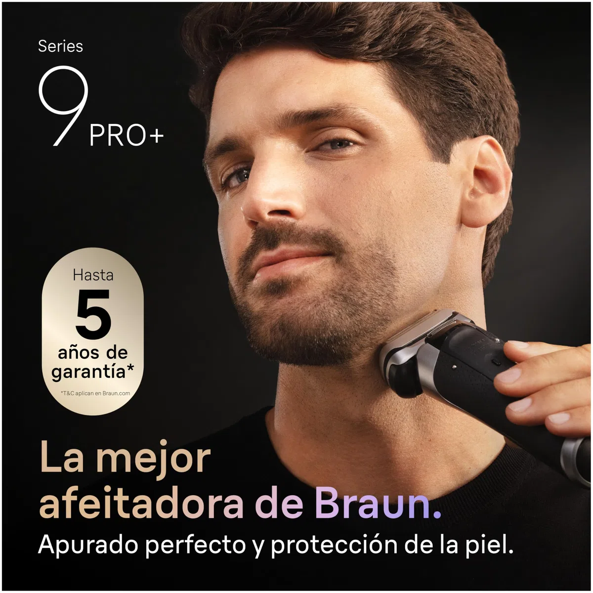 Braun Series 9 Pro+ Afeitadora Eléctrica Hombre, 9665CCE, Grafito - Máquina de Afeitar Barba con Tecnología 5+1, Resistente al Agua, Recargable, 60 Min de Uso, Estuche de Viaje, Centro de Limpieza