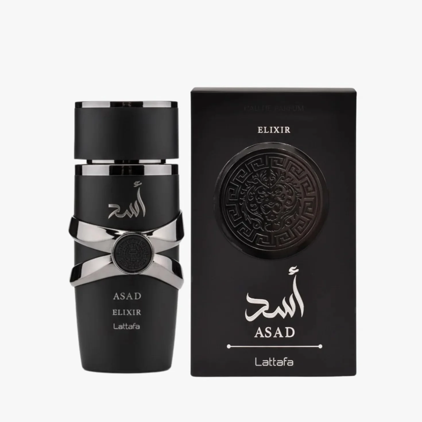 Lattafa Asad Elixir, Eau de Parfum, Negro, Botella de perfume lujosa, 100 ml