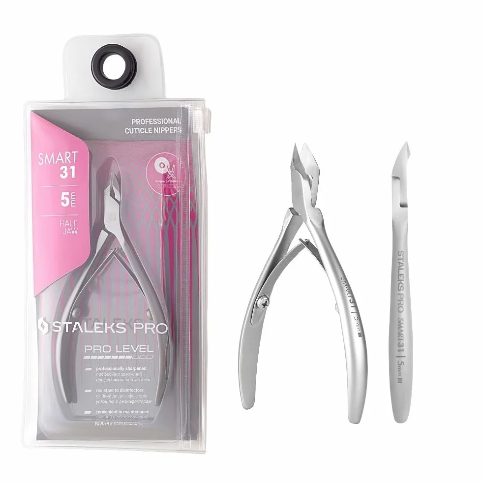 STALEKS PRO by Natury Nails®Alicate profesional para cutículas 5mm. Acero inoxidable. (Smart 31-5mm)