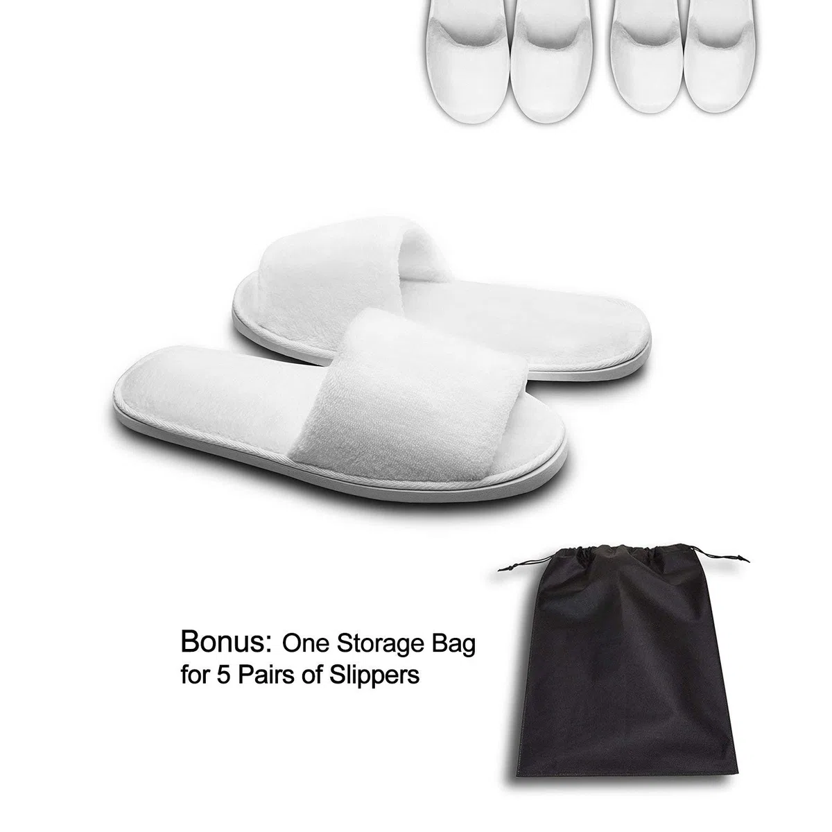 Zapatillas de invierno con punta abierta para spa, invitados, hotel y viajes, lavables y no desechables, fáciles de plegar y partir.