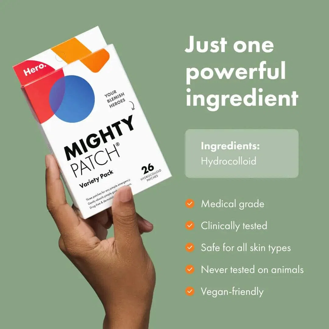Mighty Patch Hero Cosmetics, paquete variado, 26 parches