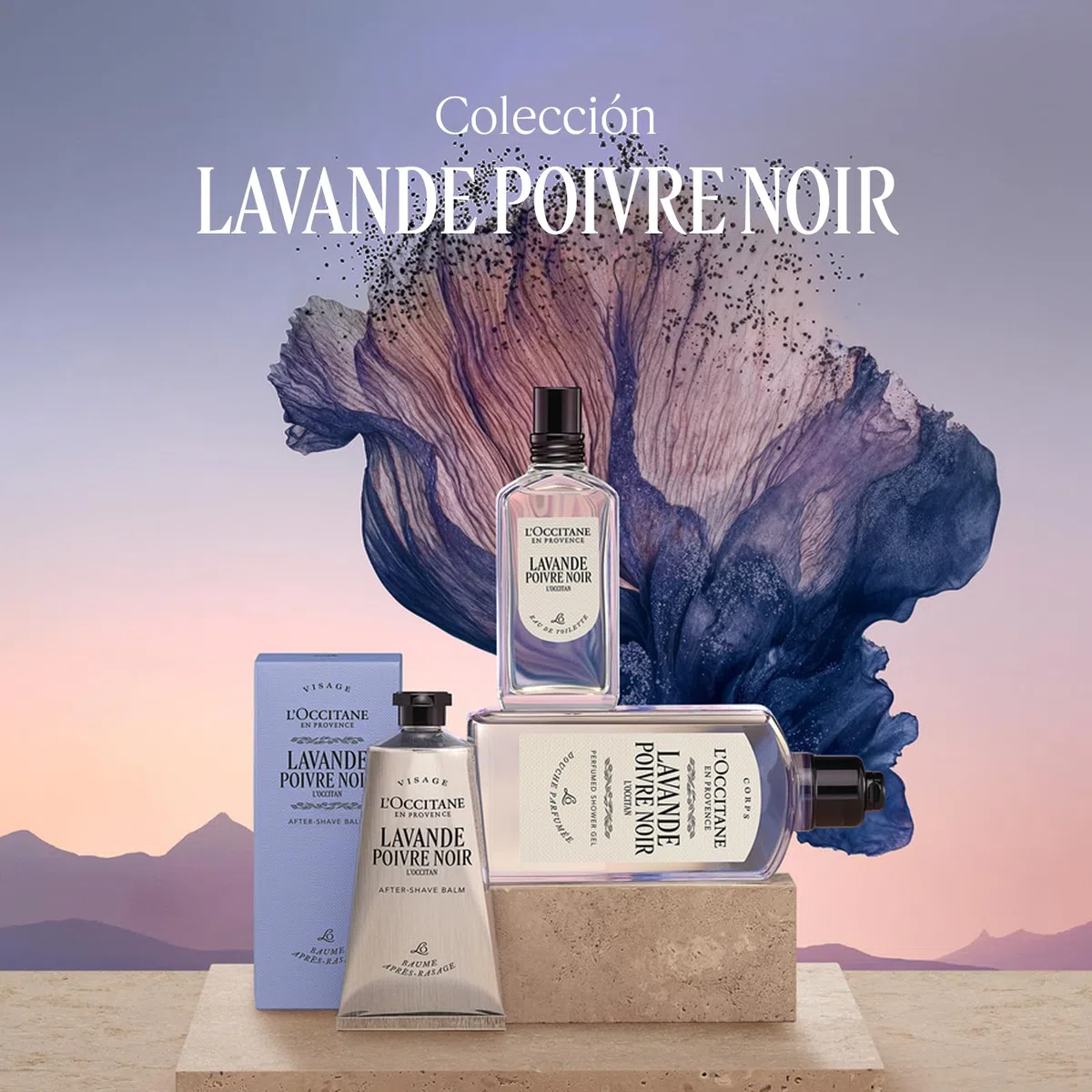 L'OCCITANE - Bálsamo Aftershave Lavande Poivre Noir (anteriormente L'Occitan) - 75 ml - Hidrata y reduce las irritaciones - Fabricado en Francia