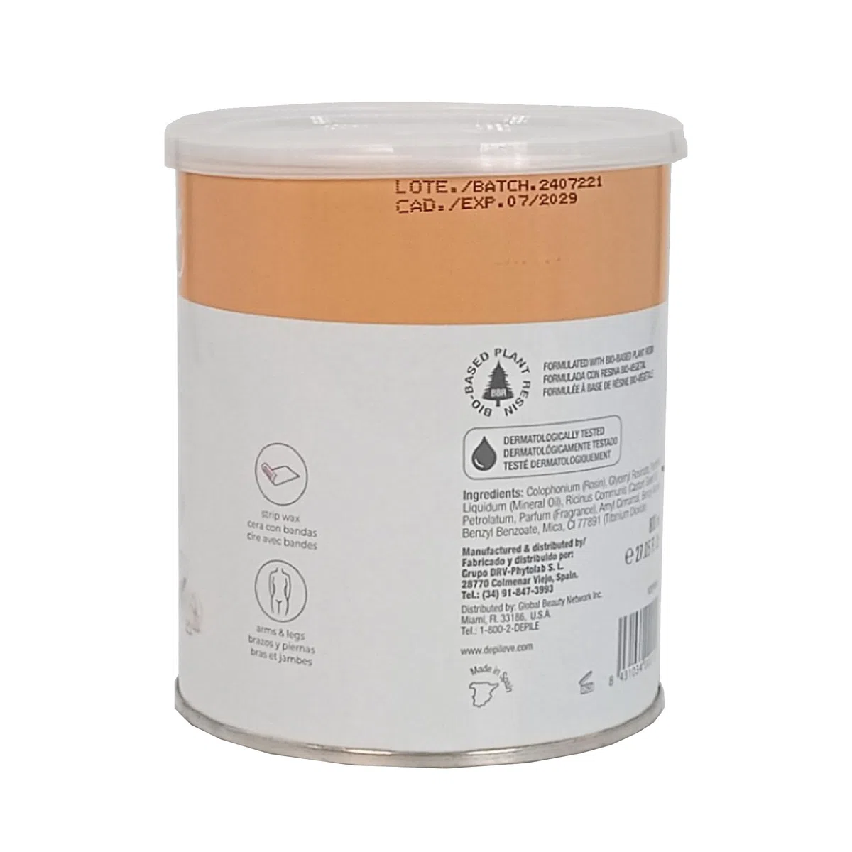 Depilève Cera con Bandas Perlada 800 g
