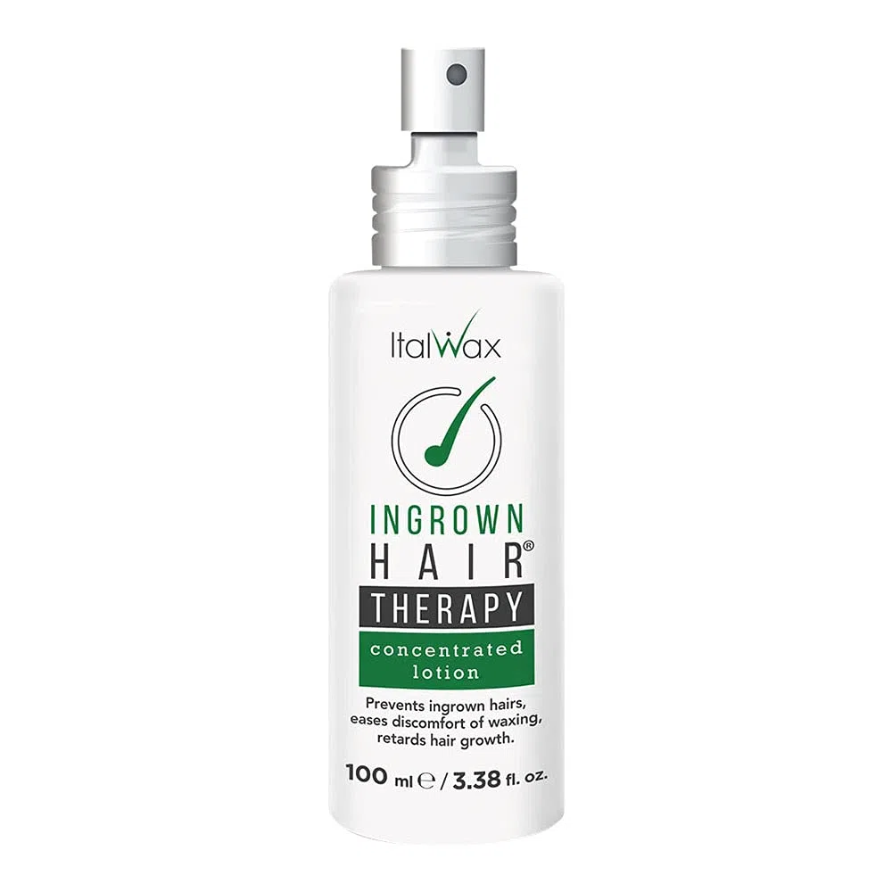 Italwax Spray Loción Tratamiento del vello enquistado - 100 ml - Previene la aparición del vello enquistado después de la depilación de grandes áreas como piernas, brazos, pecho y espalda