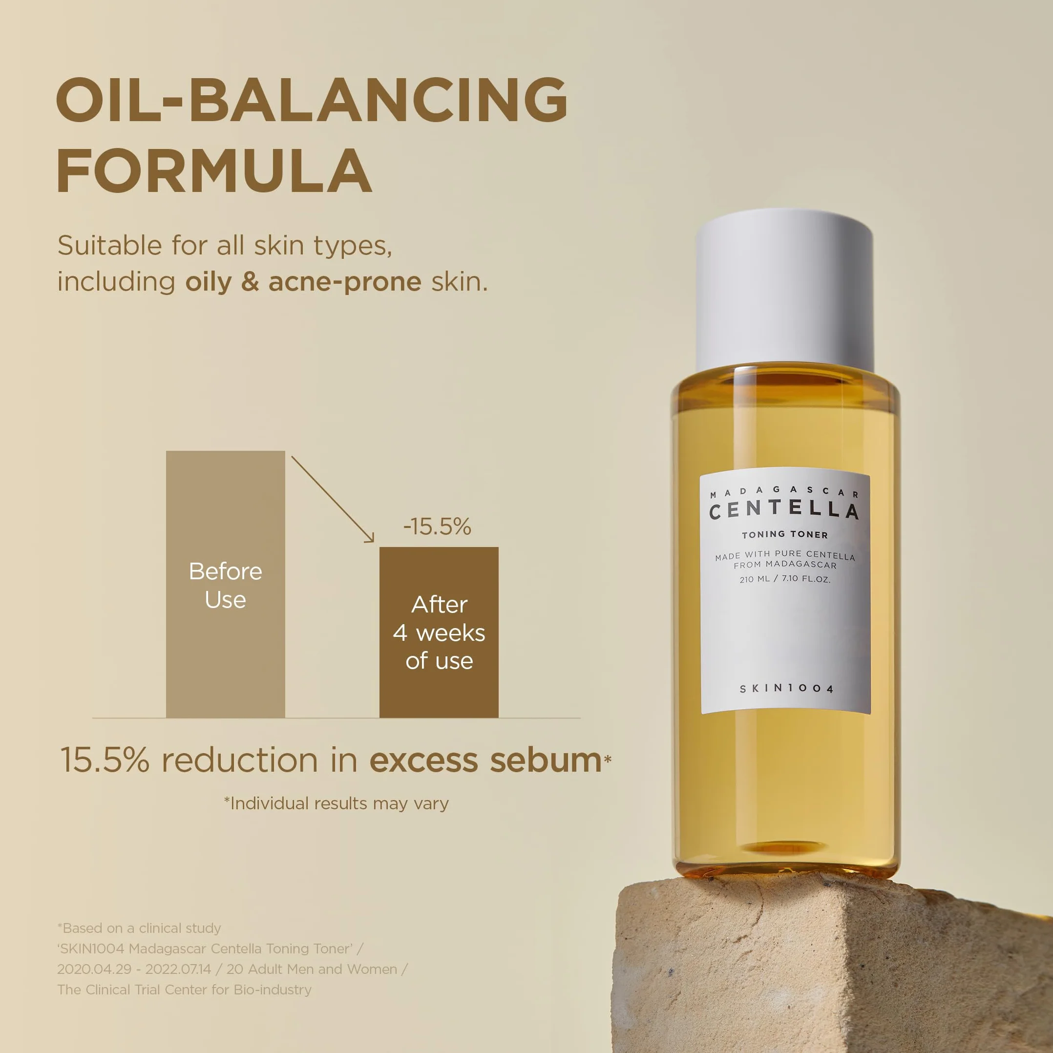 SKIN1004 Madagascar Centella Toning Toner 7.10 fl.oz(210ml) | Centella Extract 84% | Daily Skin Care Solution for Sensitive Acne-Prone Skin