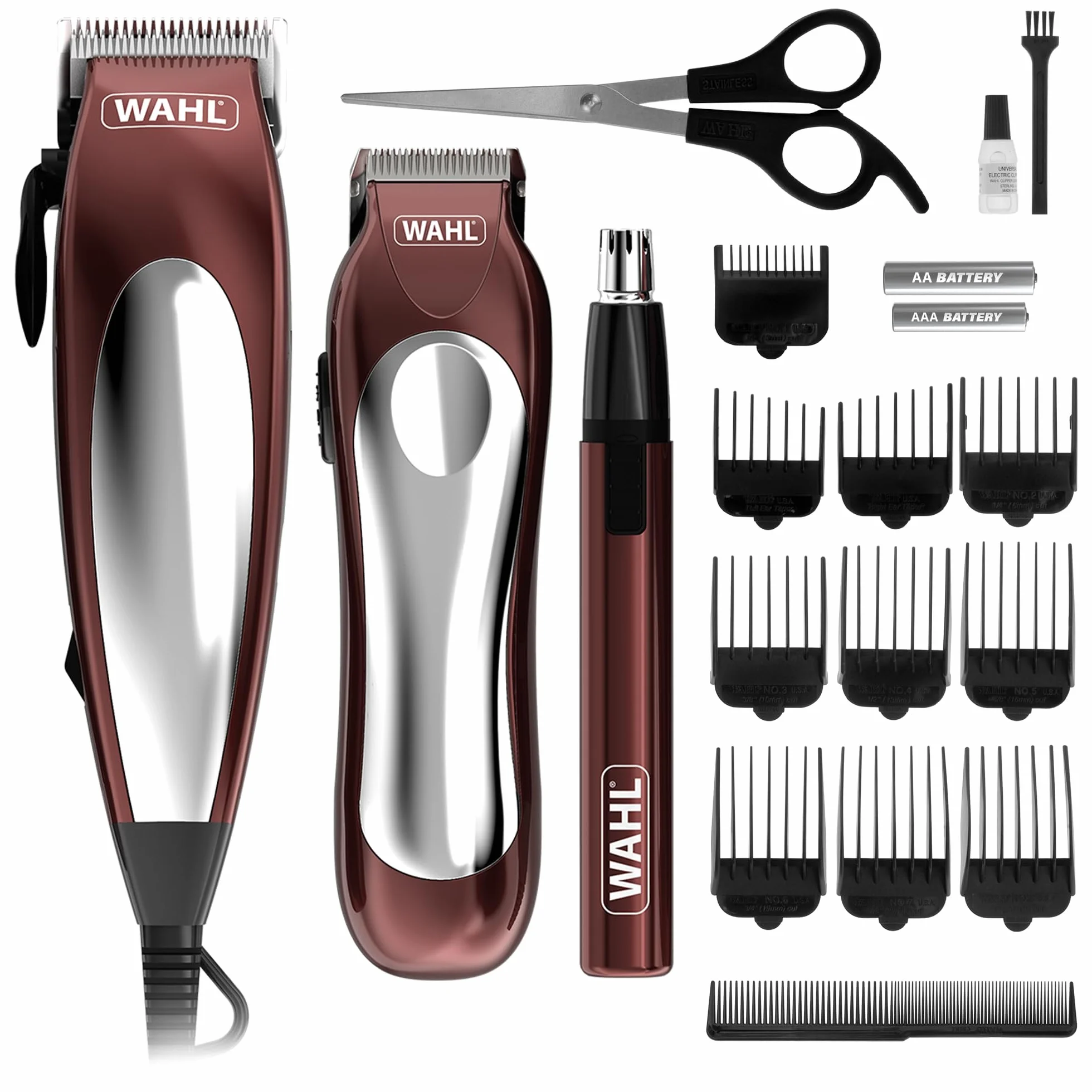 Wahl Home Pro Combo 3en1, set de regalo de cortapelos, cortapelos para hombre, afeitadora con cable, cortabarbas para hombre, recortadora de barba, recorte personal, set de cuidado personal masculino