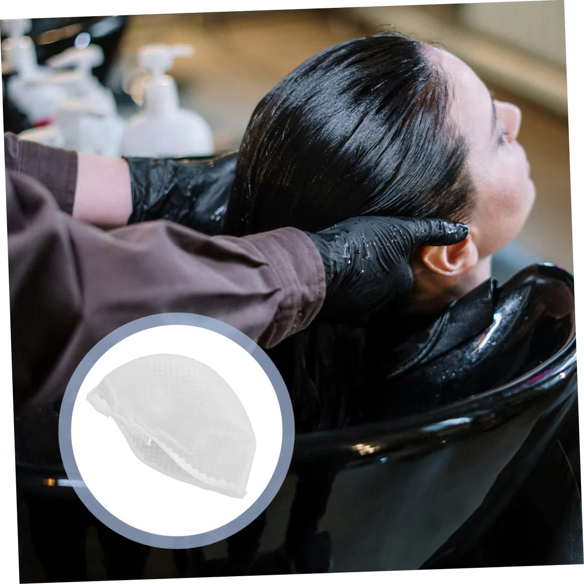 COLLBATH Gorro De Silicona Para Mechas Profesional Reutilizable Con Agujeros Preperforados Para TeñIr Y Tratamientos De Cabello En SalóN