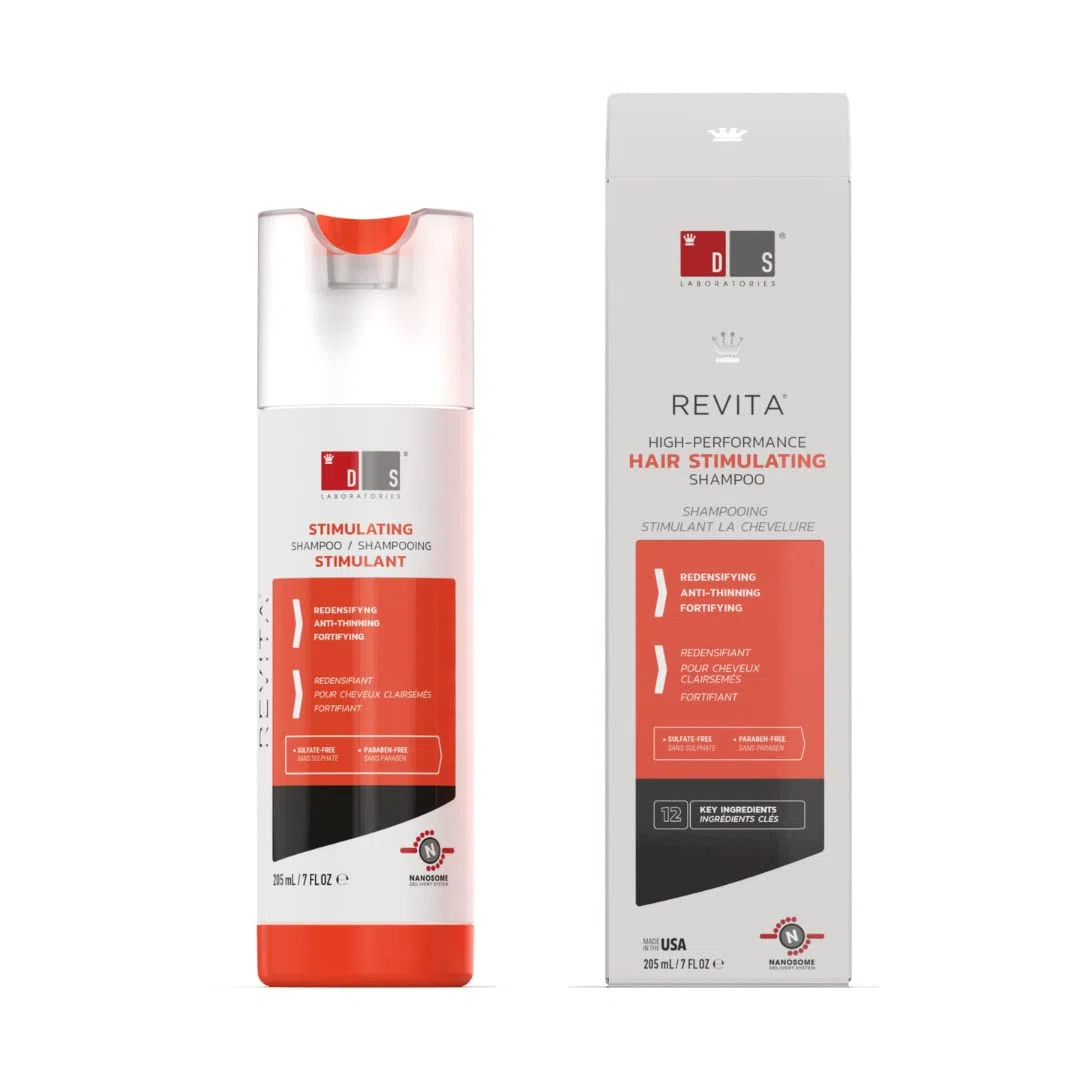 DS Laboratories Revita Champú para Adelgazamiento del Cabello - Apoya el Crecimiento, Fortalece y Espesa el Cabello - Sin Sulfato, Bloqueador de DHT (205 ml)