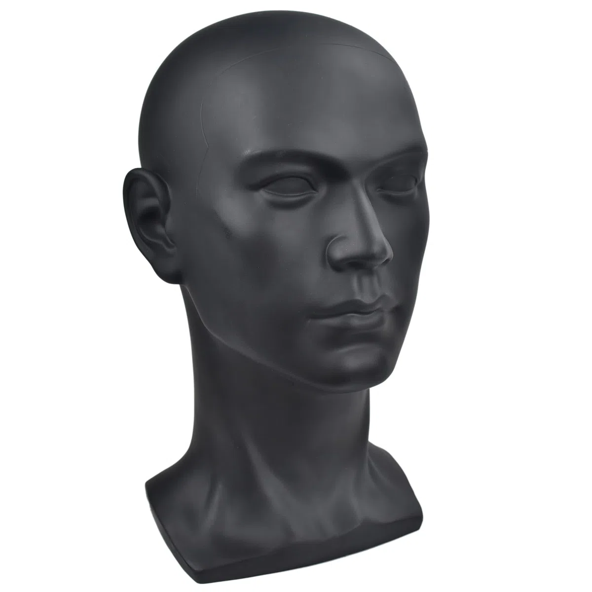 Maniquí de Cabeza de Hombre Profesional cosmetología maniquí de Cabeza para la exhibición de Pelucas Gafas Sombrero joyería Auriculares Soporte de exhibición （L-YH）