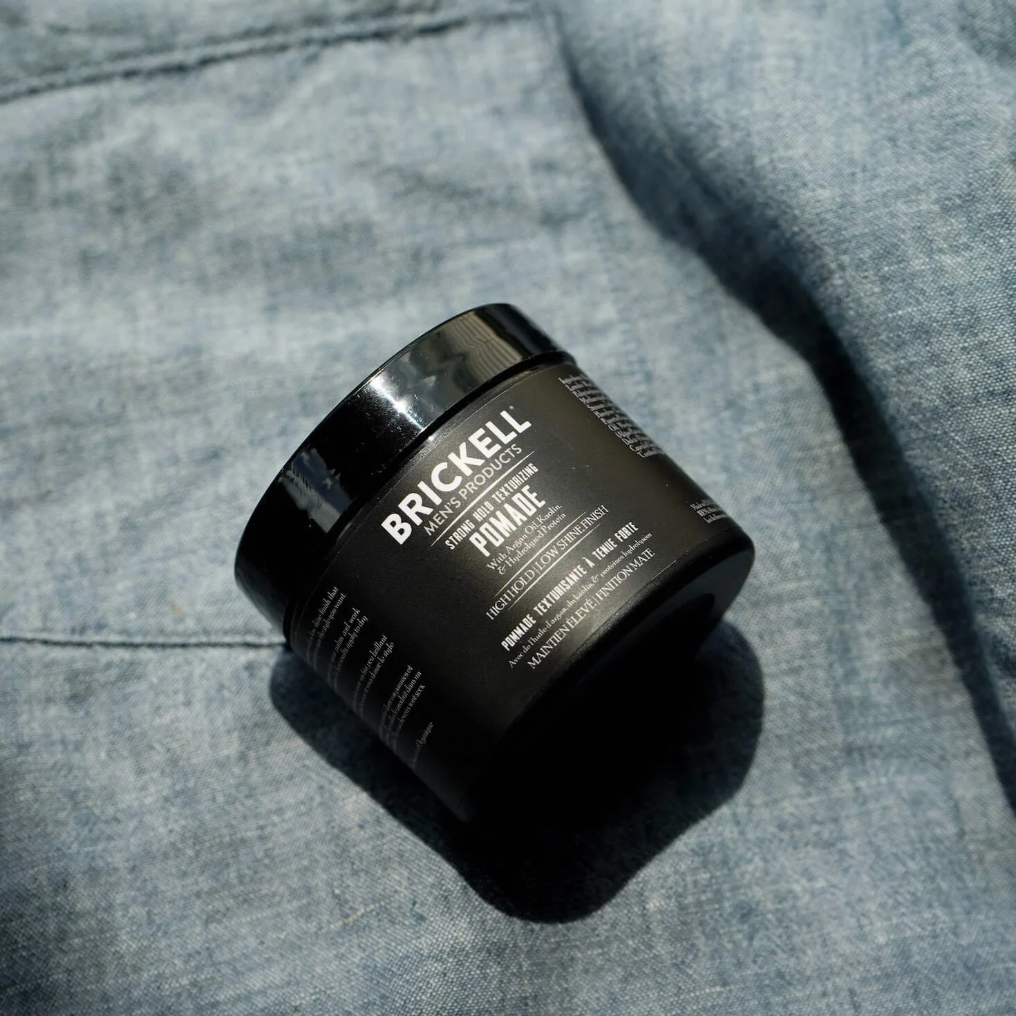 Brickell Men's Pomada Texturizante de Fijación Fuerte para Hombres, Natural y Orgánica, Pomada de Fibra Flexible, 59 Mililitros, Perfumada