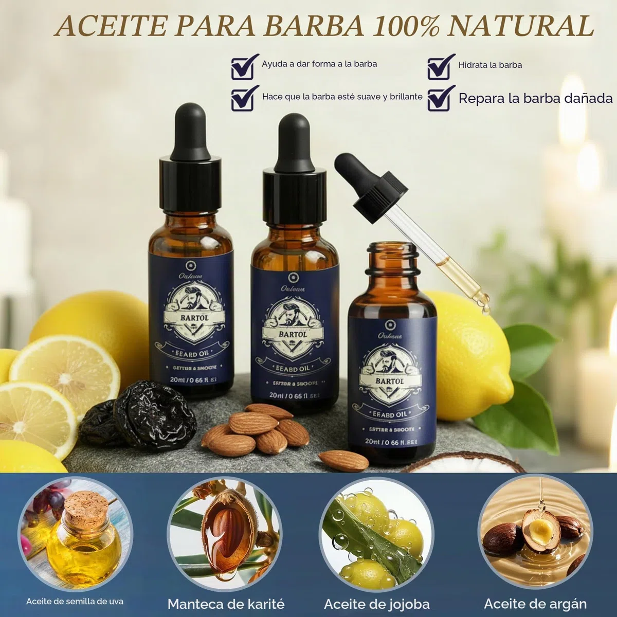 Kit de aseo de barba Oukzon para hombres, set de cuidado de barba 11 en 1 con lavado y acondicionador de barba 60ML, 3 aceites de barba, bálsamo de barba, cepillo de barba, navaja recta, regalos de
