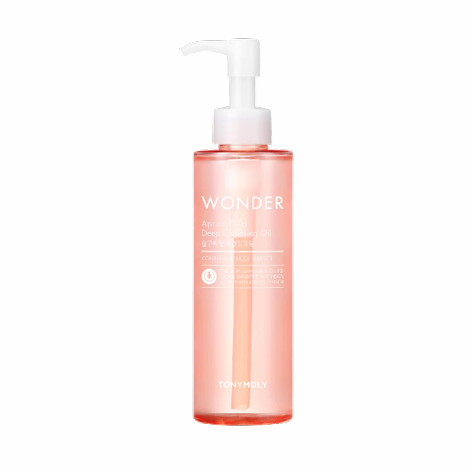 TONYMOLY Wonder Apricot Seed Deep Cleansing Oil - Makeup Blackhead Remover, Deep Cleansing K-Beauty Skincare, 190ml