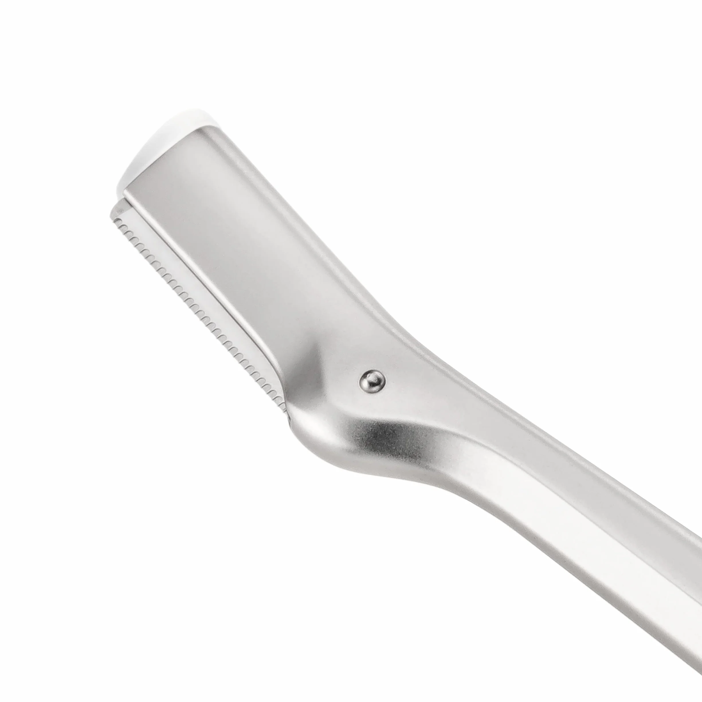 TWEEZERMAN Set de afeitadora de cejas con mini pinza inclinada (Mini Slant Tweezer & Brow Razor Set), plateado