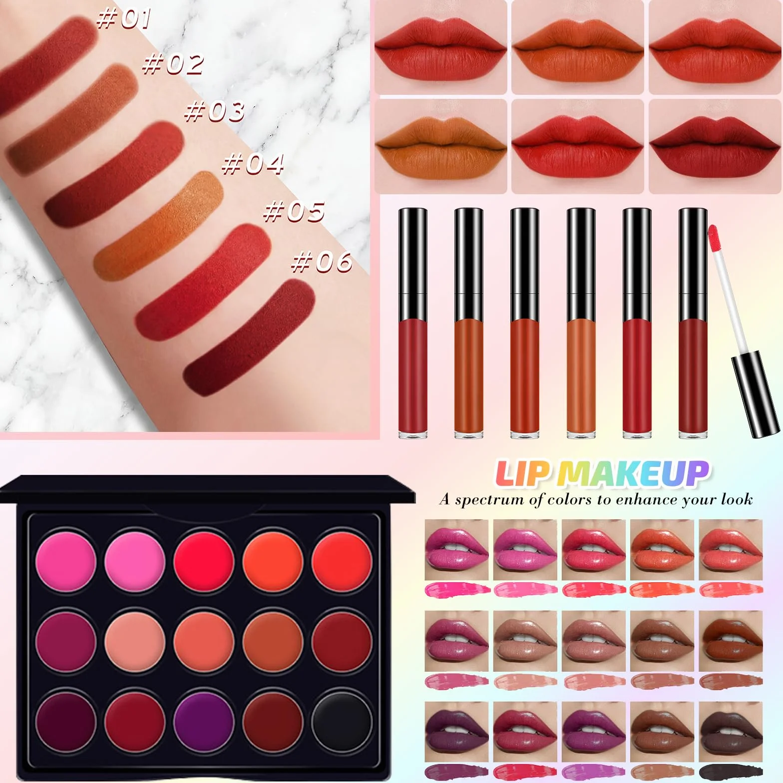 Kit de Maquillaje Profesional Completo, Set Maquillaje Adolescente Chica Mujer con Bolsa Maquillaje Viaje, Pack Maquillaje Regalo con Paleta Sombras Ojos Rímel Gloss Labios Base Maquillaje Corrector