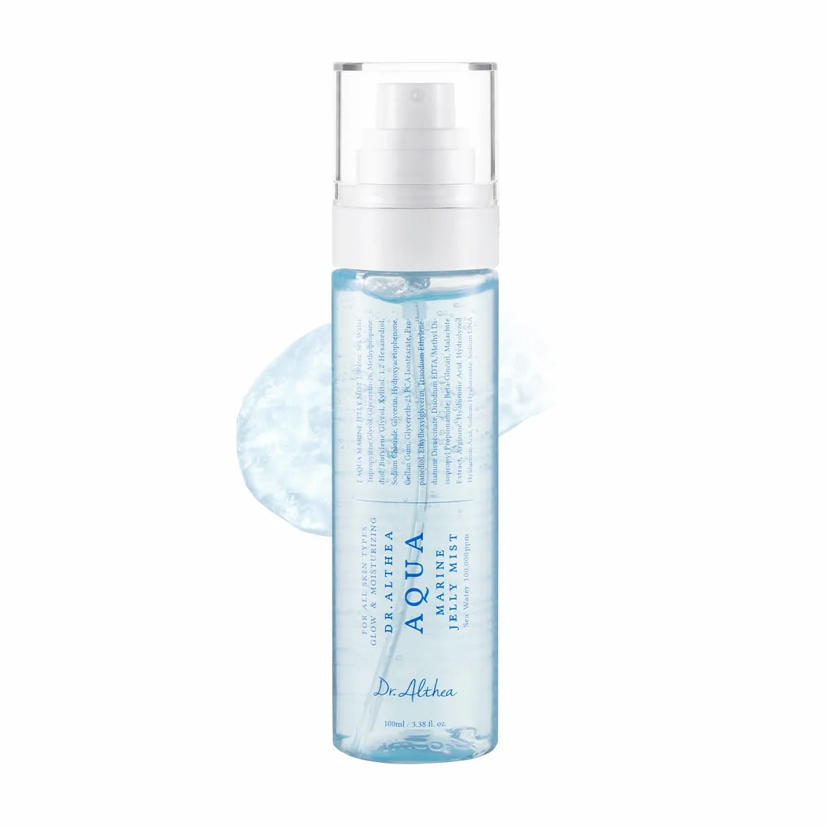 Dr.Althea Aqua Marine Jelly Mist | Bruma Facial Hidratante Ultrafina | Sérum con PDRN y Triple Ácido Hialurónico para una Piel Radiante | Cosmética Coreana Vegana, 100 ml