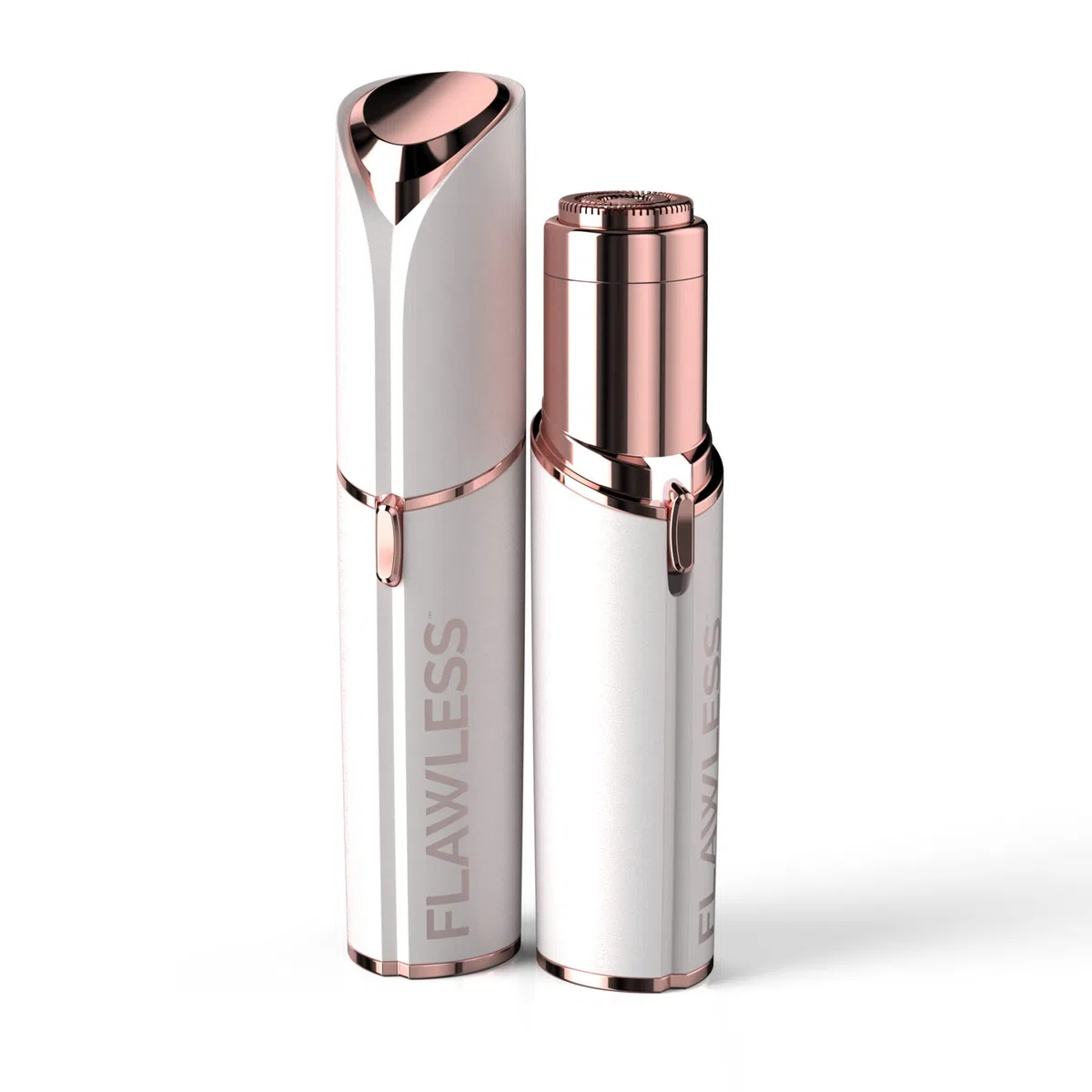 Finishing Touch Flawless Depiladora Facial, Discreto, Indoloro, Apto para Pieles Sensibles, con Cabezal de Oro de 18 Quilates Hipoalergénico, Blanco