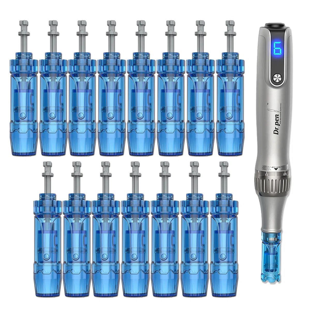 Dr. Pen M8S Microneedling Cartuchos de Repuesto de 12 Pin, Puntas de Aguja Auténticas Desechables, Accesorios de Microneedle Compatibles con Dr. Pen Modelos A11, A9, M8S y A8S (12 Pin, 15 Piezas)