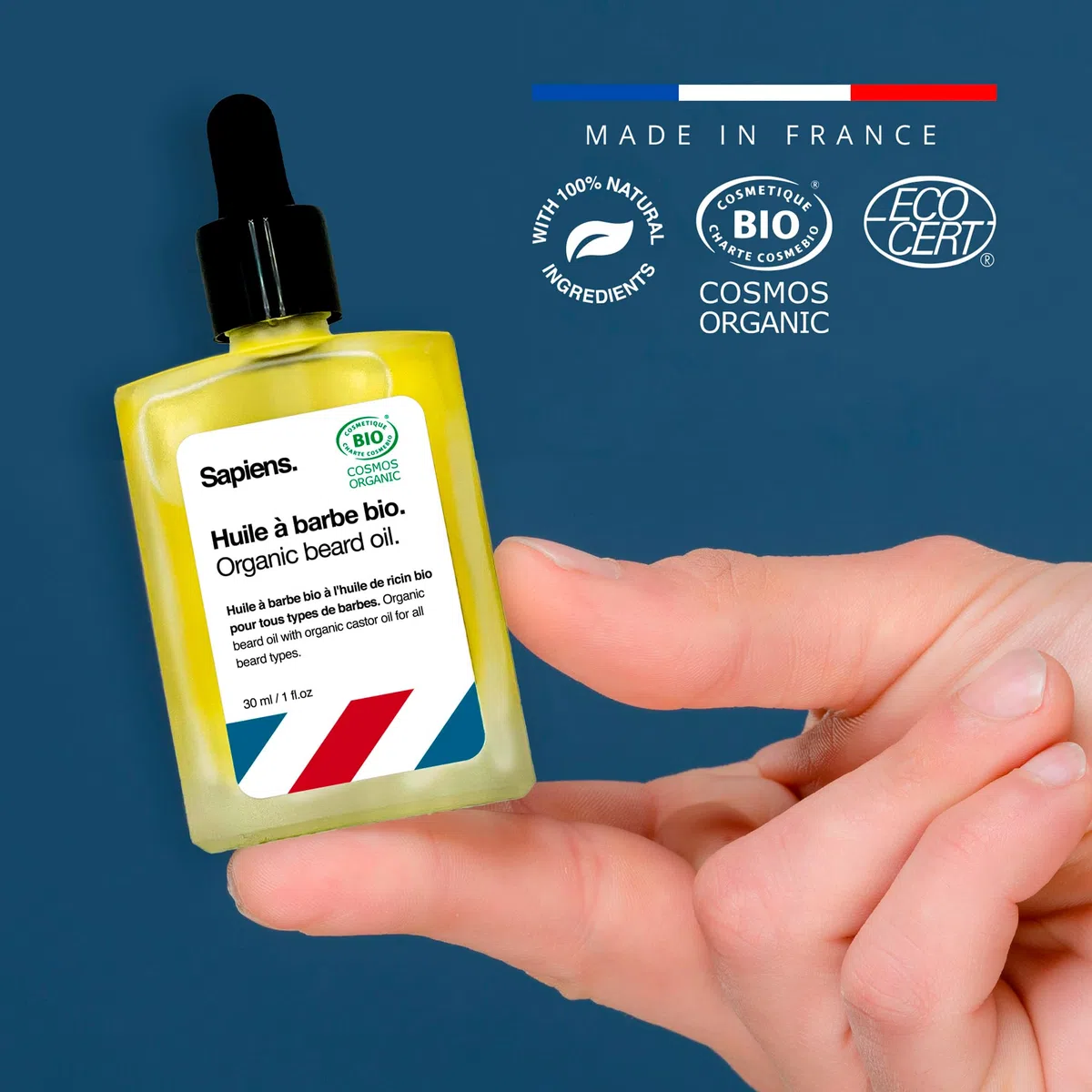 Sapiens Barbershop Kit Cuidado Barba Hombre - Set de Afeitado y Cuidado Barba - Navaja Afeitar Barbero, Aceite barba y Balsamo barba BIO, Peine y Cepillo barba, Accesorios de barbero - Set Regalo