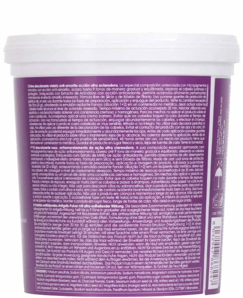 FANOLA De-color Powder 9 Tones 500g, Multicolor