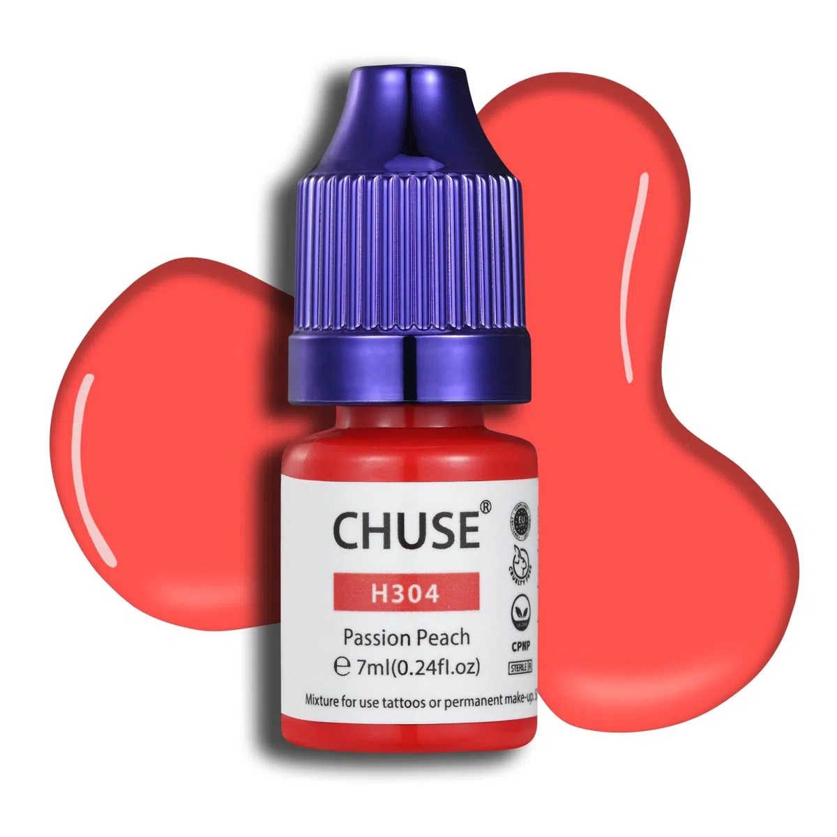 CHUSE PMU Pigmentos Híbridos Líquidos para Labios 0.24oz/7ml (H304 Passion Peach)