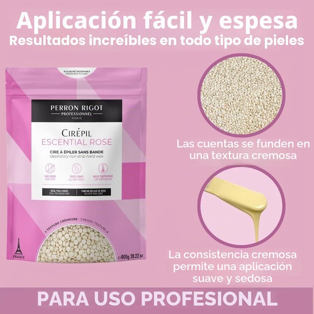 Cirepil Escential Rose - Cera caliente (805 g)
