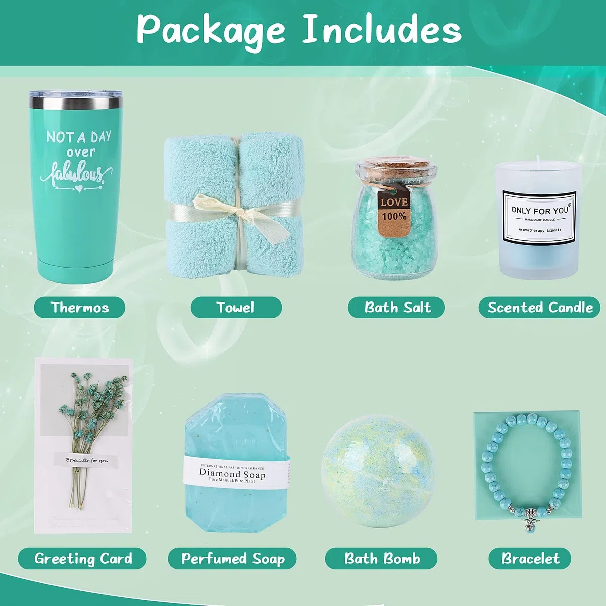 Regalo Aniversario para Mujer - Set de Regalo para Mejor Amiga, Esposa o Novia - Azul