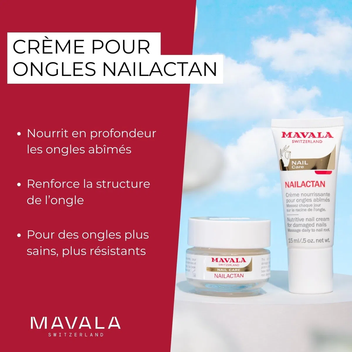 MAVALA crema nutritiva para uñas dañadas tarro 15 ml