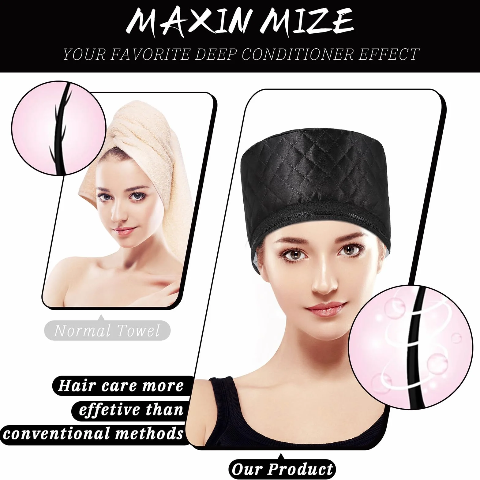 Gorro Térmico para Cabello SPA Gorro Térmico para el Cabello Impermeable 220V Gorro para el Cuidado del Cabello con Controlador Térmico Gorro Eléctrico para el Tratamiento del Cabello Vaporizador