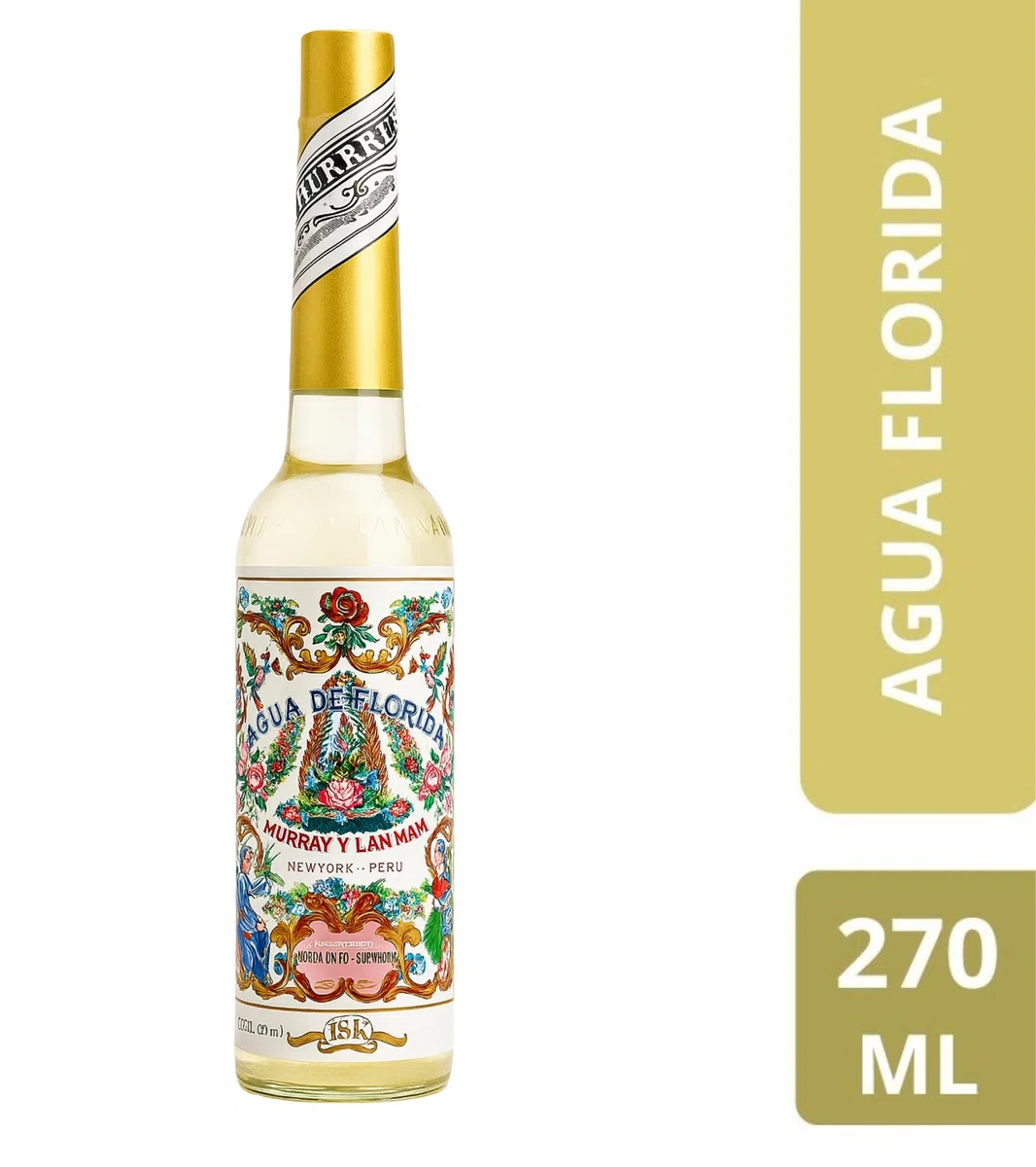 Agua de Florida 270 ml - Agua de Colonia - Murray & Lanman - Echo en Perú - Fragancia Clásica y Refrescante con Notas Cítricas y Florales - Pack Laborawi (3 x 270ml)