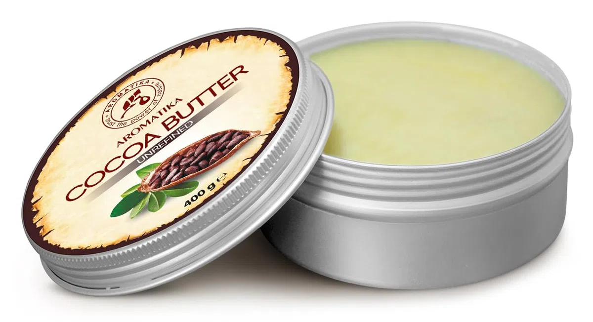 Manteca de Cacao 400g - Sin Refinar - Pura y Natural - Manteca de Cacao para el Cuidado de la Belleza - Hidratante para el Cabello - Piel - Labios - Cara - Cuerpo - Masaje - Belleza