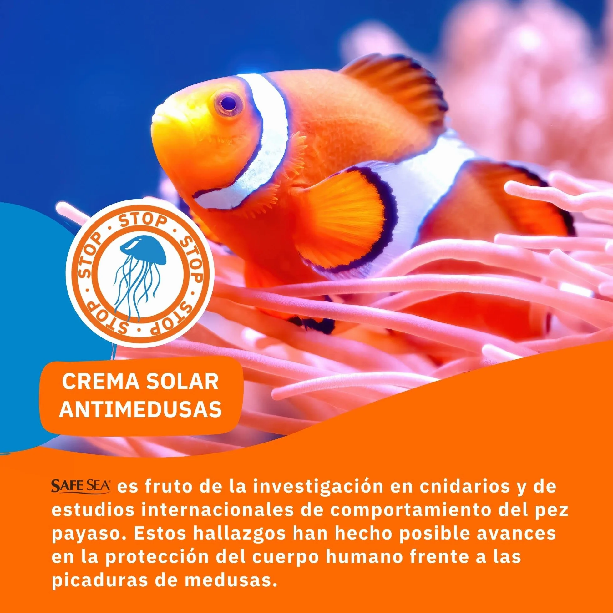 SAFE SEA - Solar Medusas Crema Solar 50 SPF Adultos 250ml | Protector Solar 50 Eco-Friendly | Spray Solar 50 | Proteccion Solar 50 SPF | Antimedusas