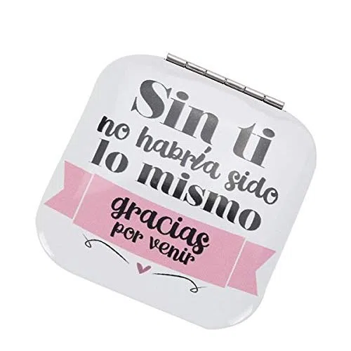 DISOK Lote de 10 Espejos Frases Gracias por Venir - Espejitos con Frases Originales Divertidas Originales Baratos para Detalles, Recuerdos, Regalos, Cumpleaños Bodas, Bautizos y Comuniones